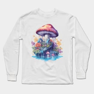 Mushroom Waterfall Long Sleeve T-Shirt